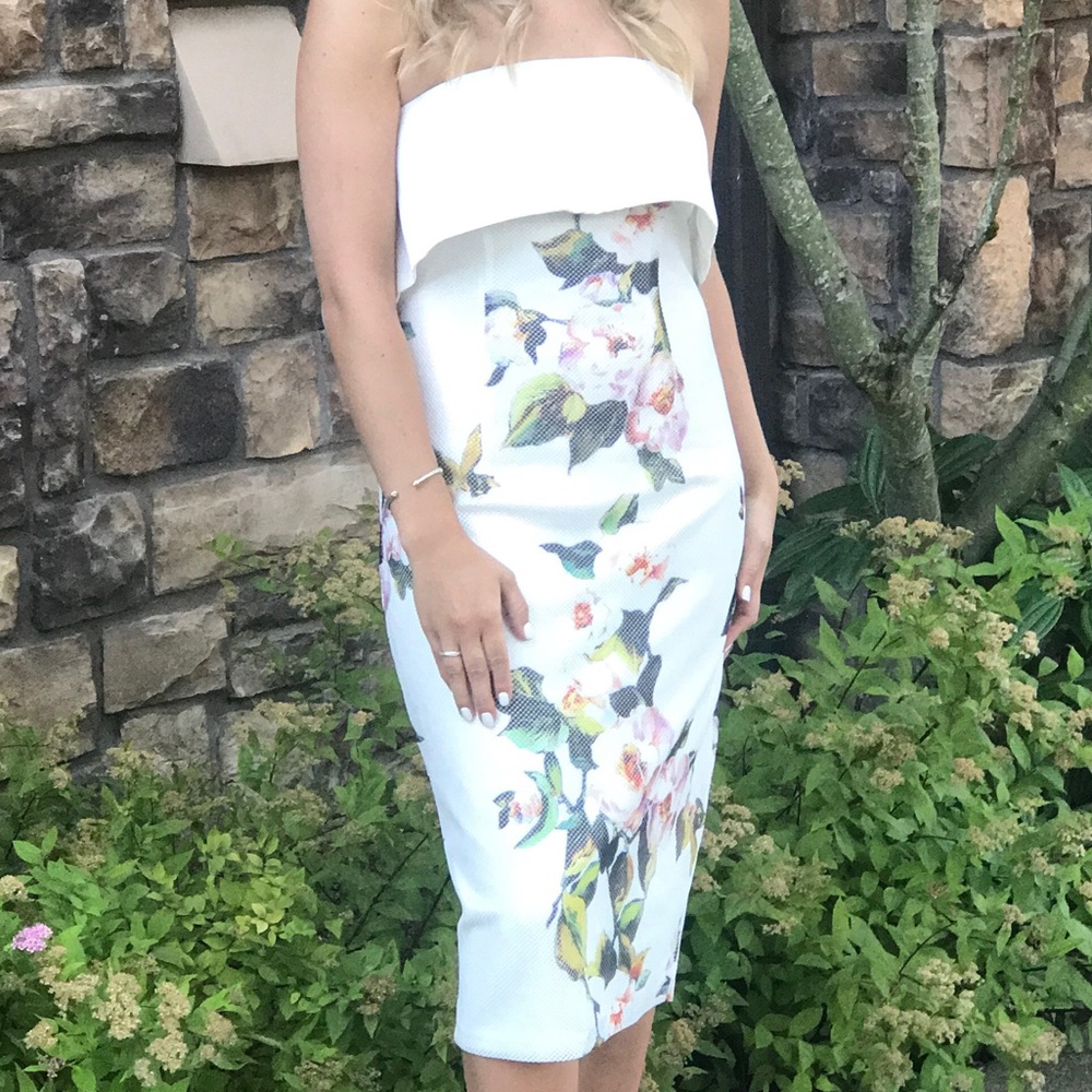 Strapless mesh dress